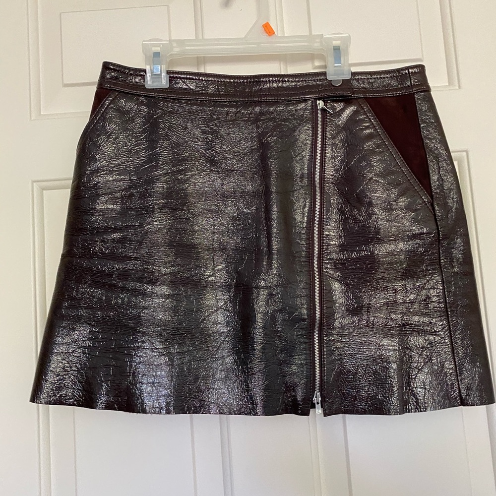Theory leather mini skirt